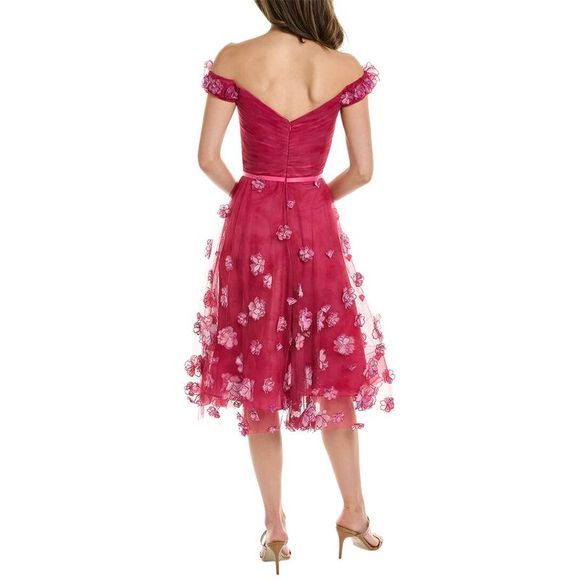 Marchesa Notte Off-The-Shoulder Cocktail Dress - Picture 2 of 4